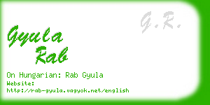 gyula rab business card